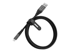 OtterBox Premium - Lightning-kabel USB hann til Lightning hann - 1 m - m&#248;rk askesvart