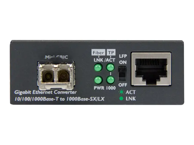 StarTech.com Multimode (MM) LC Fiber Media Converter for 10/100/10...