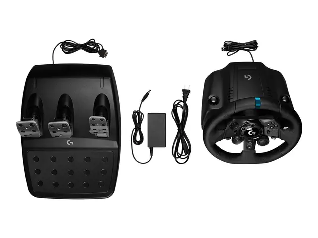 Logitech G923 - Hjul- og pedalsett - kablet - svart - for PC, Micr...