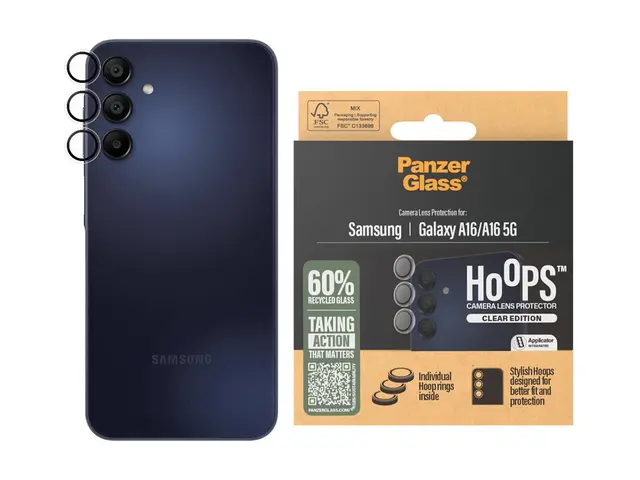 PanzerGlass Hoops - Linsebeskytter for mobiltelefon - gjennomsikti...