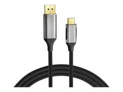 Elivi - Adapterkabel - 24 pin USB-C (hann) til DisplayPort (hann) USB 3.2 / DisplayPort 1.2 - 2 m - 4 K 60 Hz (4096 x 2160) støtte - svart