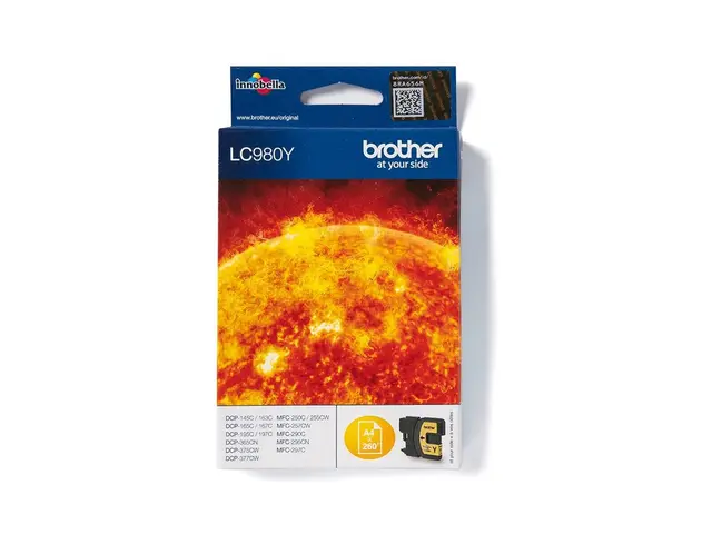 Brother LC980Y - Gul original blekkpatron for DCP-145, 163, 165, 1...