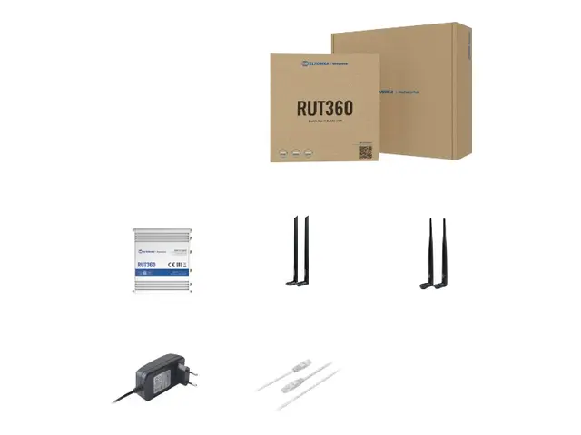 Teltonika RUT360 - Trådløs ruter WWAN Wi-Fi 2,4 GHz DIN-skinnemont...