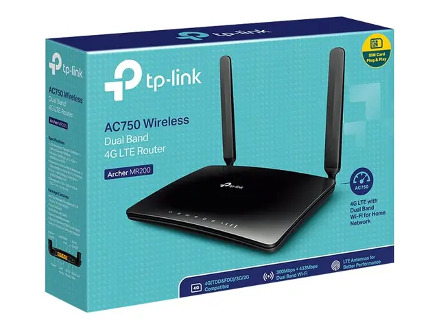 TP-Link Archer MR200 - Trådløs ruter WWAN 3-portssvitsj Dobbeltbånd