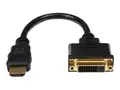 StarTech.com HDMI Male to DVI Female Adapter 8in - 1080p DVI-D Gender Changer Cable (HDDVIMF8IN) - video adapter - HDMI / DVI - 20.32 cm