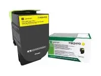 Lexmark X417 - Høy ytelse - gul - original - tonerpatron LCCP, LRP...