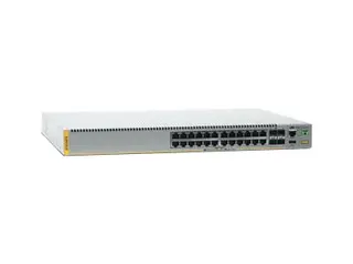 Allied Telesis AT X510-28GPX - Switch - L2+ Styrt - 24 x 10/100/1000 (PoE+) + 2 x 10 Gigabit Ethernet / 1 Gigabit Ethernet SFP+ + 2 x 10 Gigabit SFP+ - front til bakside-luftflyt - rackmonterbar - PoE+ (740 W)