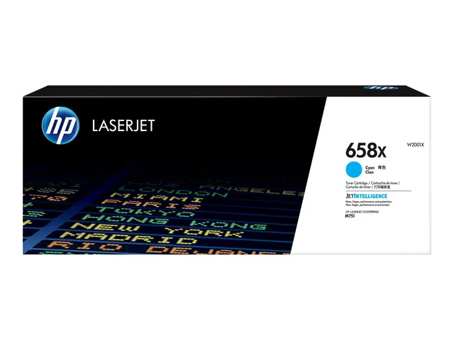 HP 658X - Høykapasitets - cyan - original - LaserJet - tonerpatron...