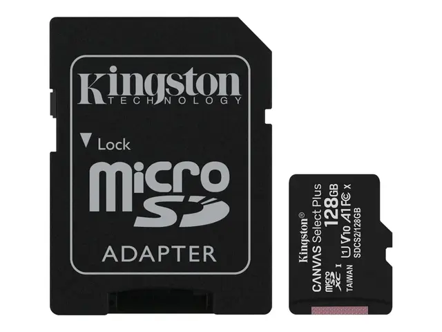 Kingston Canvas Select Plus - Flashminnekort (microSDXC til SD-ada...