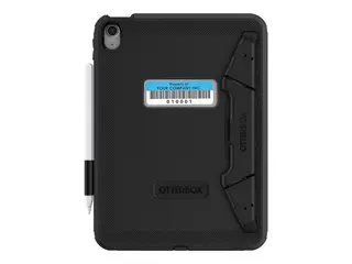 OtterBox Defender Series - Baksidedeksel for nettbrett robust - med stativ og skjermbeskyttelse - svart - for Apple 10.9-inch iPad (10. generasjon)