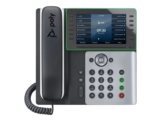 Poly Edge E550 - VoIP-telefon med anrops-ID/samtale venter treveis...