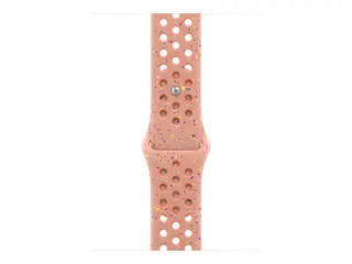 Apple Nike - Bånd for smart armbåndsur - 46mm M/L (passer håndledd på 160 - 210 mm) - alpenglow rosa - for Watch Hermès Series 9, SE 3, Series 10, Series 11, Series 8, Series 9, Ultra 2, Ultra 3