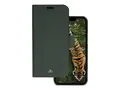 dbramante1928 New York - Lommebok for mobiltelefon rullesteinsbelagt fullnarvet bærekraftig skinn - eviggrønn - for Apple iPhone 14 Pro Max
