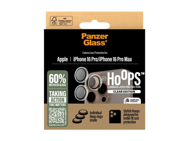 PanzerGlass Hoops - Clear Edition linsebeskytter for mobiltelefon ...