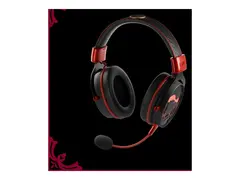 Lexip X Game of Thrones - Dragon - Hodesett full størrelse - Bluetooth / 2,4 GHz radiofrekvens - trådløs, kablet - 3,5 mm jakk - svart, rød, gull