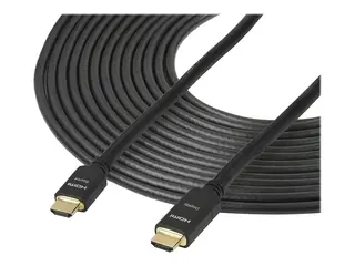 Startech 65 ft (20m) High Speed HDMI Cable Male to Male - Active - 28AWG - CL2 Rated In-wall Installation - Ultra HD 4K x 2K - Active HDMI Cable (HDMM20MA) - HDMI-kabel - HDMI hann til HDMI hann - 20 m - dobbeltisolert - svart