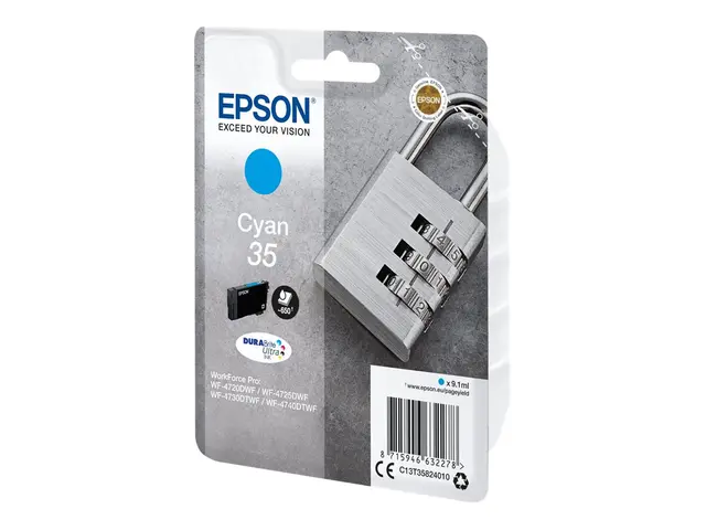 Epson 35 - 9.1 ml - cyan - original - blekkpatron - for WorkForce ...