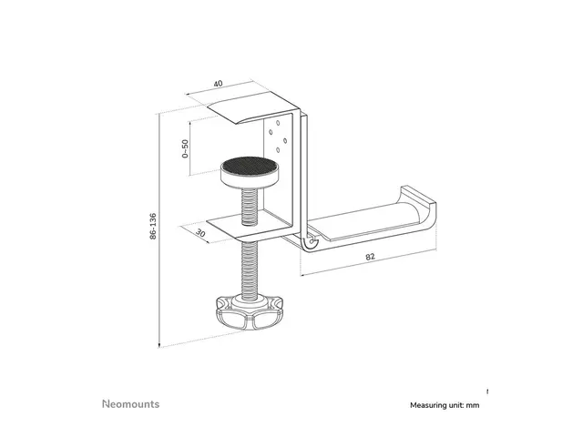 Neomounts ADS11-171SL - Holder for hodesett universell sølv