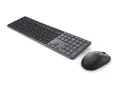 Dell Pro 7 KM726 - Tastatur- og mussett - smalt trådløs - 2.4 GHz, Bluetooth 6.0 - QWERTY - Pan Nordic - grafitt
