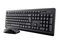Trust Primo - Tastatur- og mussett 100% - full size - tr&#229;dl&#248;s - QWERTY - Nordisk - svart - boks