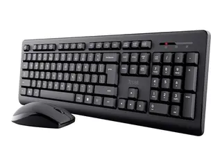 Trust Primo - Tastatur- og mussett 100% - full size - tr&#229;dl&#248;s - QWERTY - Nordisk - svart - boks