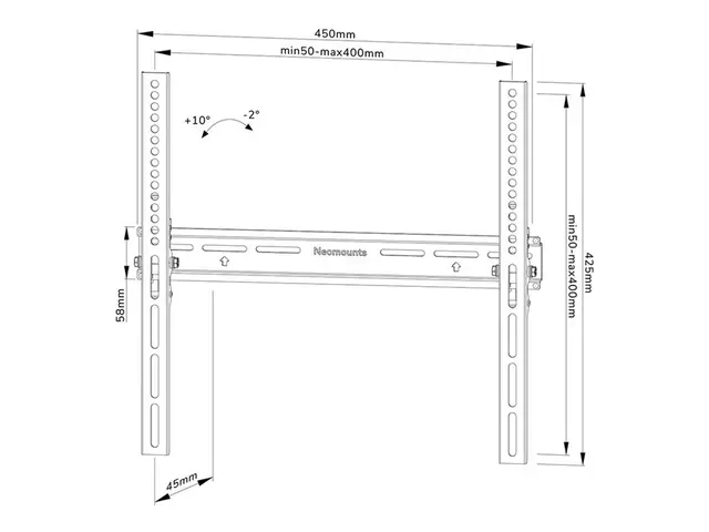 Neomounts WL35-350BL14 - Monteringssett (veggmontering) for flatpa...