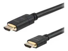 Startech 30m 100 ft High Speed HDMI Cable M/M Active - 26AWG - CL2 rated In-wall Installation - Ultra HD 4k x 2k - Active HDMI Cable (HDMM30MA) - HDMI-kabel - HDMI hann til HDMI hann - 30 m - dobbeltisolert - svart