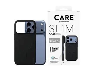 CARE by PanzerGlass SL1M - Beskyttende deksel for mobiltelefon MagSafe-samsvar - svart - for Apple iPhone 17 Pro, 18 Pro