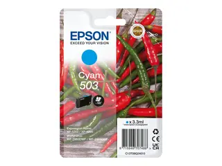 Epson 503 Singlepack - 3.3 ml - cyan - original blære med RF/lyd-alarm - blekkpatron - for Expression Home XP-5200, XP-5205; WorkForce WF-2960DWF, WF-2965DWF