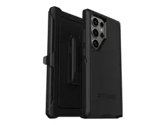OtterBox Defender Series - Baksidedeksel for mobiltelefon robust - polykarbonat, termoplastisk elastomer (TPE) - svart - for Samsung Galaxy S24 Ultra