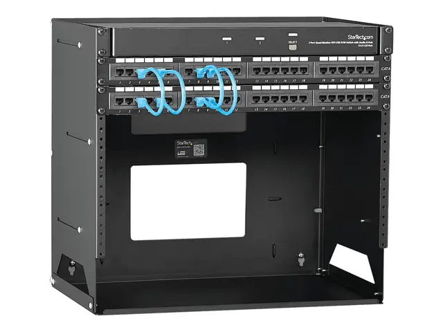 Startech 8U Open Frame Wall Mount Network Rack w/ Built in Shelf -...
