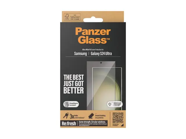PanzerGlass - Skjermbeskyttelse for mobiltelefon ultravid passform...