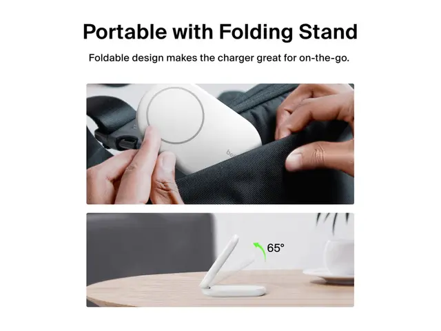 Belkin BoostCharge - Trådløst ladestativ magnetisk, sammenleggbar,...