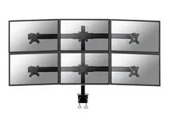 Neomounts FPMA-D700D6 - Monteringssett - full bevegelse for 6 LCD-skjermer - svart - skjermst&#248;rrelse: 19&quot;-27&quot; - klemmemonterbar, skrivebordsmonterbar