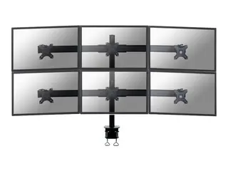 Neomounts FPMA-D700D6 - Monteringssett - full bevegelse for 6 LCD-skjermer - svart - skjermst&#248;rrelse: 19&quot;-27&quot; - klemmemonterbar, skrivebordsmonterbar
