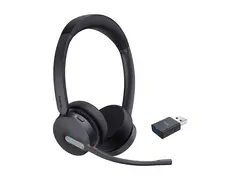Yealink WH64 Hybrid Dual - Hodesett on-ear - DECT / Bluetooth - tr&#229;dl&#248;s - USB-A via DECT adapter, USB-C - Certified for Microsoft Teams