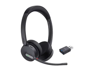 Yealink WH64 Hybrid Dual - Hodesett on-ear - DECT / Bluetooth - tr&#229;dl&#248;s - USB-A via DECT adapter, USB-C - Certified for Microsoft Teams