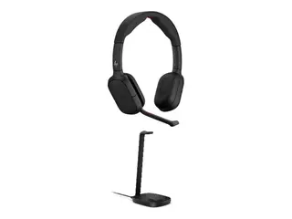 HP Poly Focus 620 - hodesett - USB-C via Bluetooth-adapter Microsoft Teams Certified - med HP Poly Focus Wireless Charge Stand