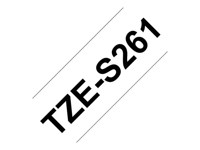 Brother TZe-S261 - Ekstra sterk adhesiv svart på hvitt Rull (3,6 c...