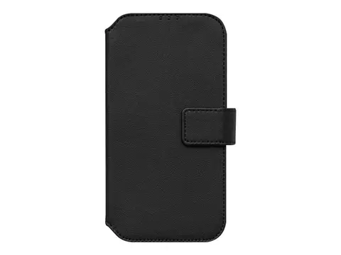 KEY Unstad - Lommebok for mobiltelefon MagSafe-samsvar - plastikk, stoff, polyuretanl&#230;r, imitert nappaskinn - svart - for Apple iPhone 15