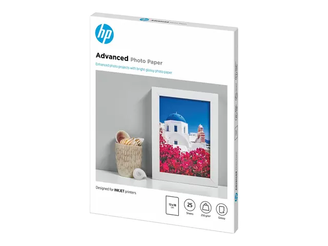 HP Advanced Glossy Photo Paper - Blank - 130 x 180 mm 25 ark fotop...