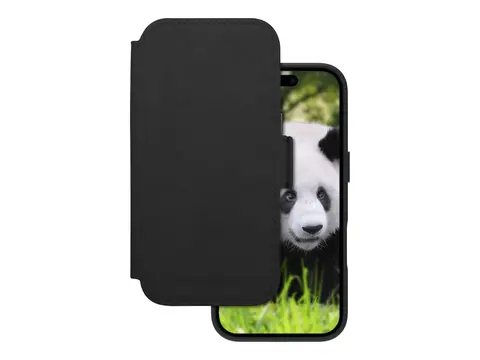 dbramante1928 Lynge - Lommebok for mobiltelefon MagSafe-samsvar - helnarvet l&#230;r - svart