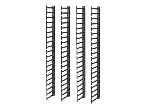 APC - Rack-kabelføringssett - svart - 20U TAA-samsvar (en pakke 4) - for P/N: NBPD0150, NBWL0355A, SMX2KR2UX145, SMX3KR2UNCX145, SRT1000RMXLI, SRT1000RMXLI-NC