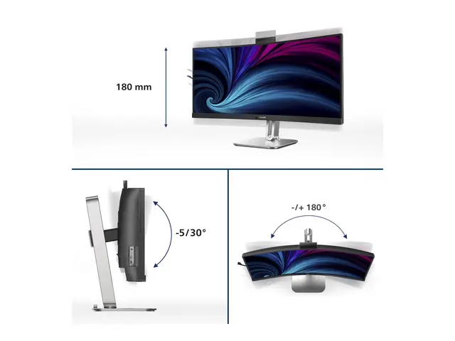 Philips 34B2U6603CH - 6000 Series LED-skjerm kurvet 34" 3440 x 144...