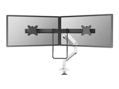 Neomounts DS75S-950WH2 - Monteringssett (bordmonteringsarm) full bevegelse - for 2 LCD-skjermer - aluminium - hvit - skjermstørrelse: 17"-32"
