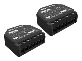 Shelly 2PM Gen3 - Relékontroller - trådløs 802.11b/g/n, Bluetooth 4.2 - 2412 - 2472 Mhz - svart (en pakke 2)