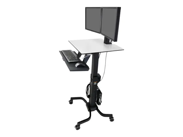 Ergotron WorkFit-C Dual - Sitte/stående arbeidsstasjon mobil rekta...