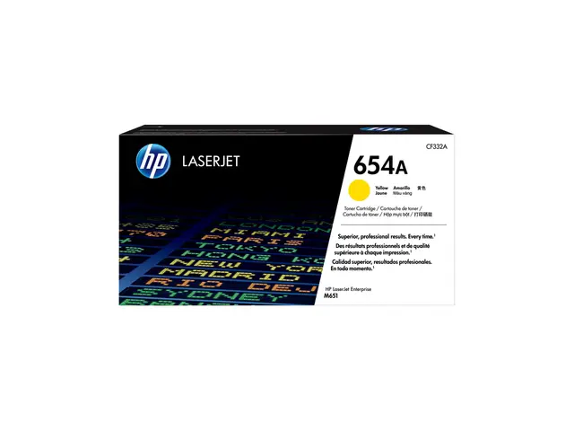 HP 654A - Gul - original - LaserJet - tonerpatron (CF332A) - for C...