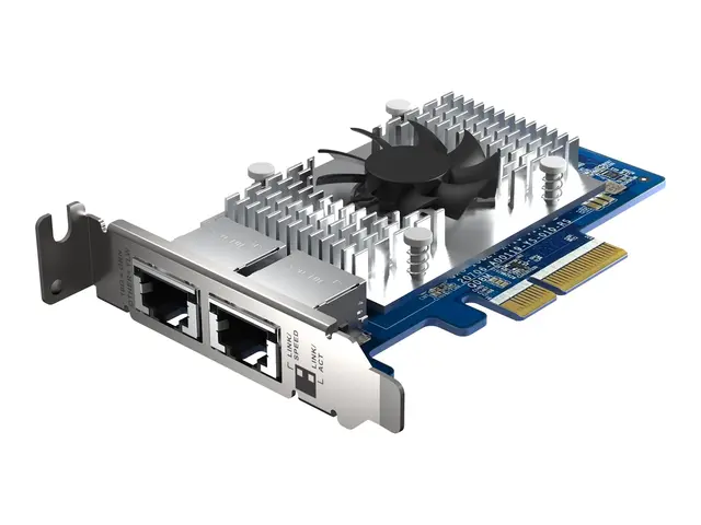 QNAP QXG-10G2T-X710 - Nettverksadapter - PCIe 3.0 x4 lav profil - ...