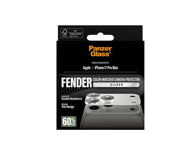 PanzerGlass FENDER - Linsebeskytter for mobiltelefon sølv Apple iP...
